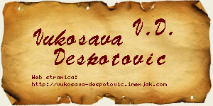 Vukosava Despotović vizit kartica